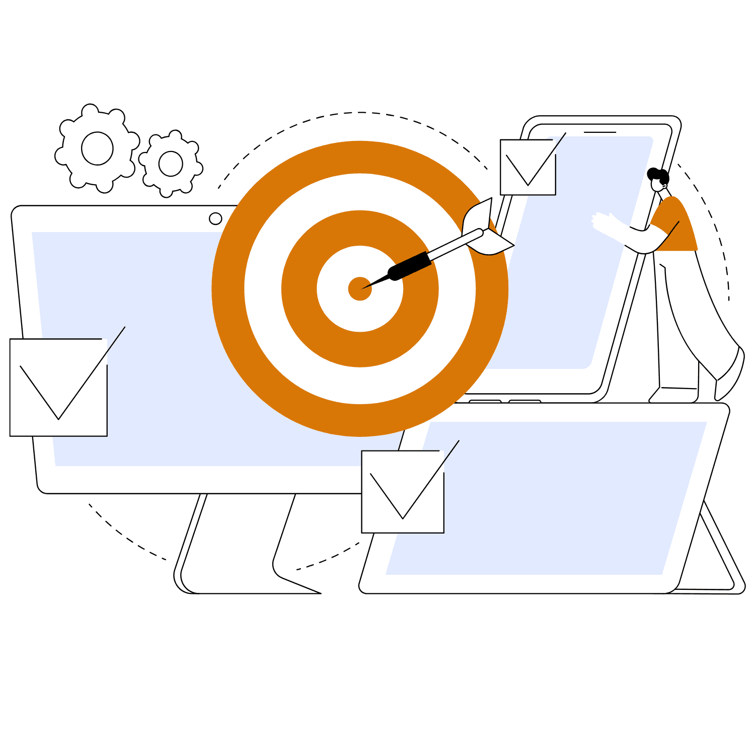 Illustration of lead-generation funnels from search to booked jobs