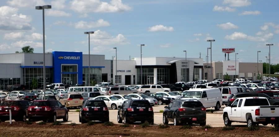 Auto dealership showroom