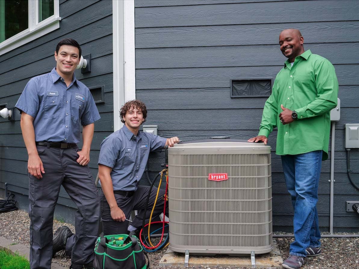 Home services technician on the job
